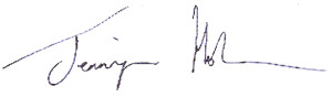 Jennifer Holmes Signature